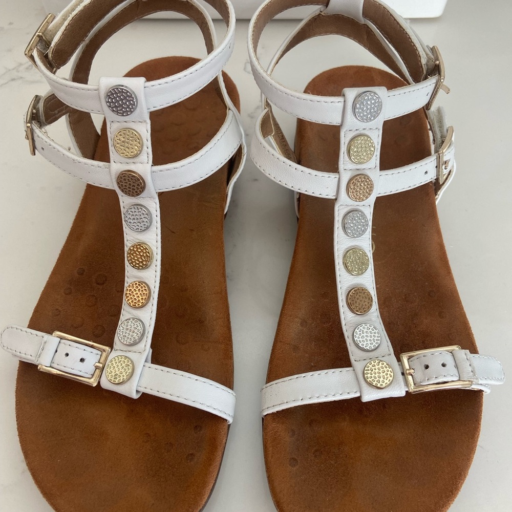 White and Gold Women's Sandals